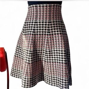 Stylish Houndstooth A-Line Skirt